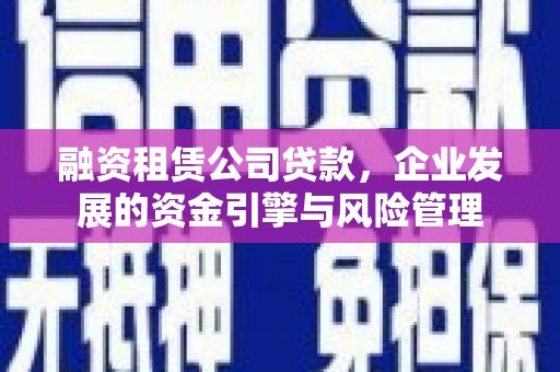 泾源融资租赁公司贷款，企业发展的资金引擎与风险管理
