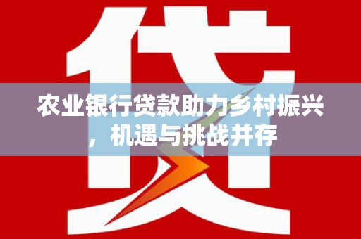 泾源农业银行贷款助力乡村振兴，机遇与挑战并存