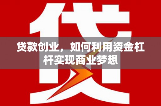 泾源贷款创业，如何利用资金杠杆实现商业梦想