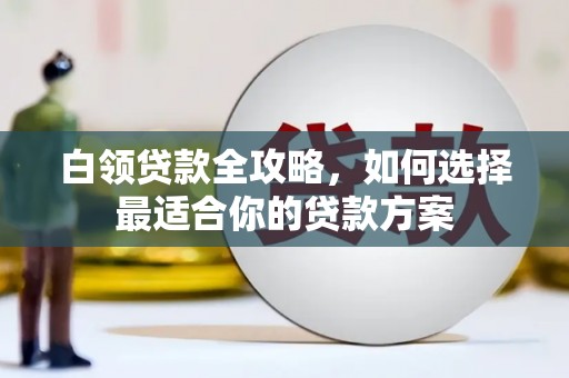 泾源白领贷款全攻略，如何选择最适合你的贷款方案