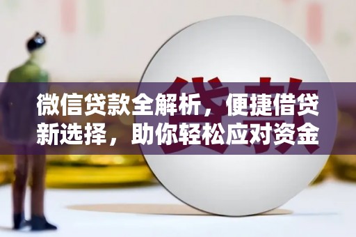 泾源微信贷款全解析，便捷借贷新选择，助你轻松应对资金需求